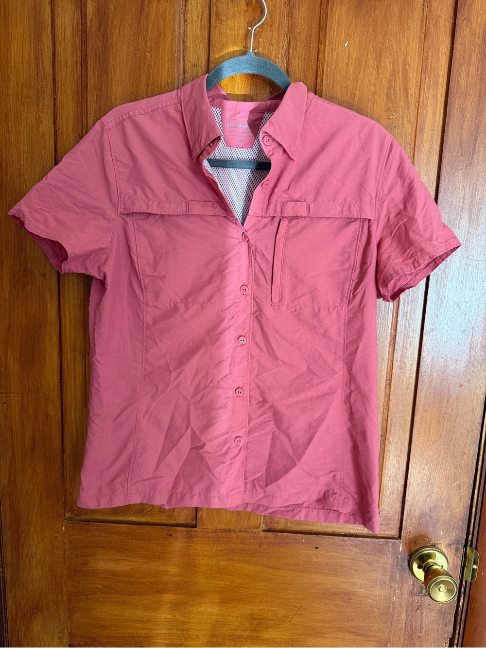 L.L. Bean Women's Short-Sleeve Button-Front Shirt - Size: M